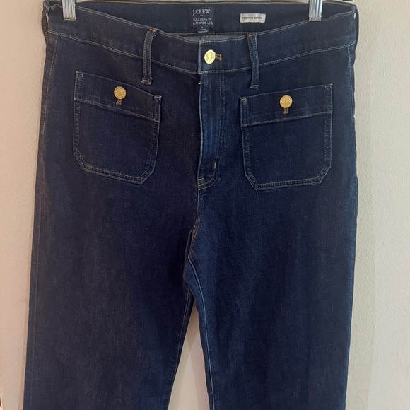 J. Crew Dark Blue Flare Jeans - Picture 4 of 8